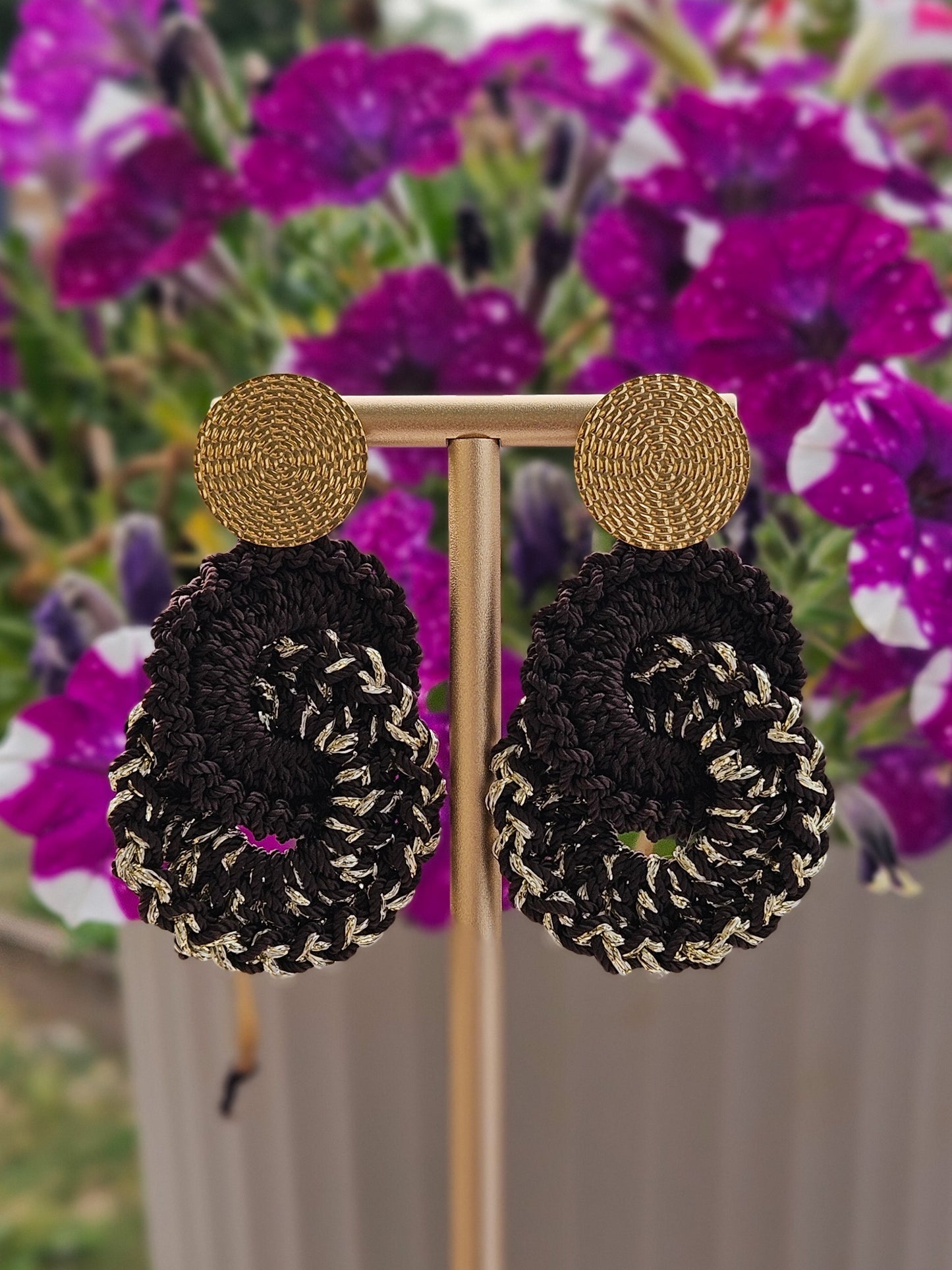 BO maillons crochet chocolat doré