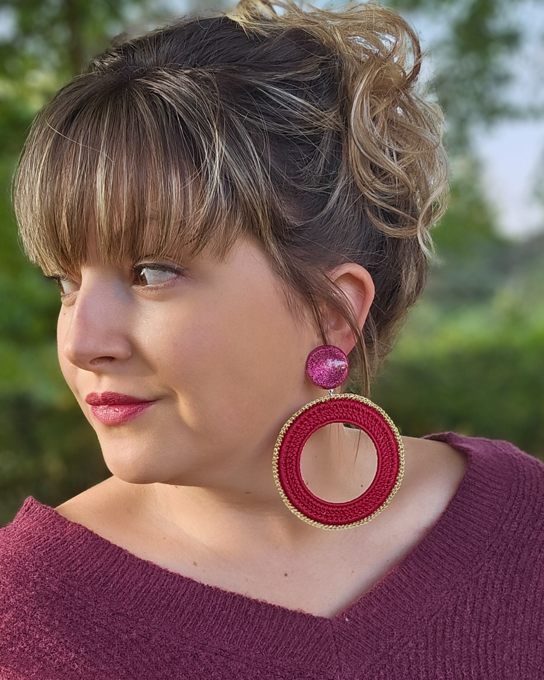 Créole bordeau doré