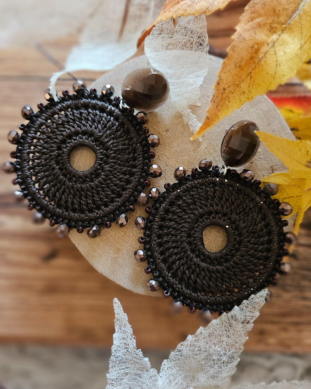 Boucle rosace marron