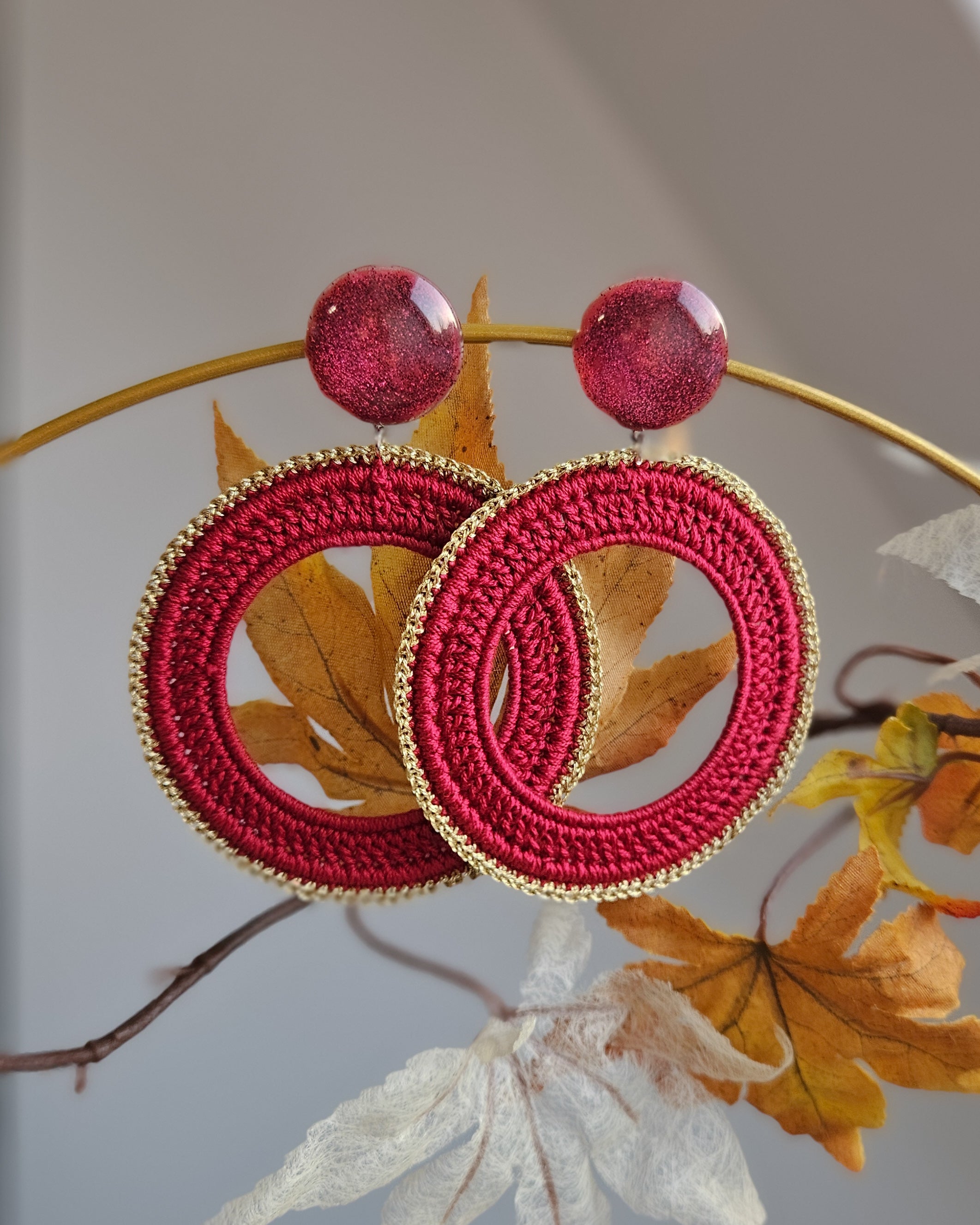 Créole bordeau doré