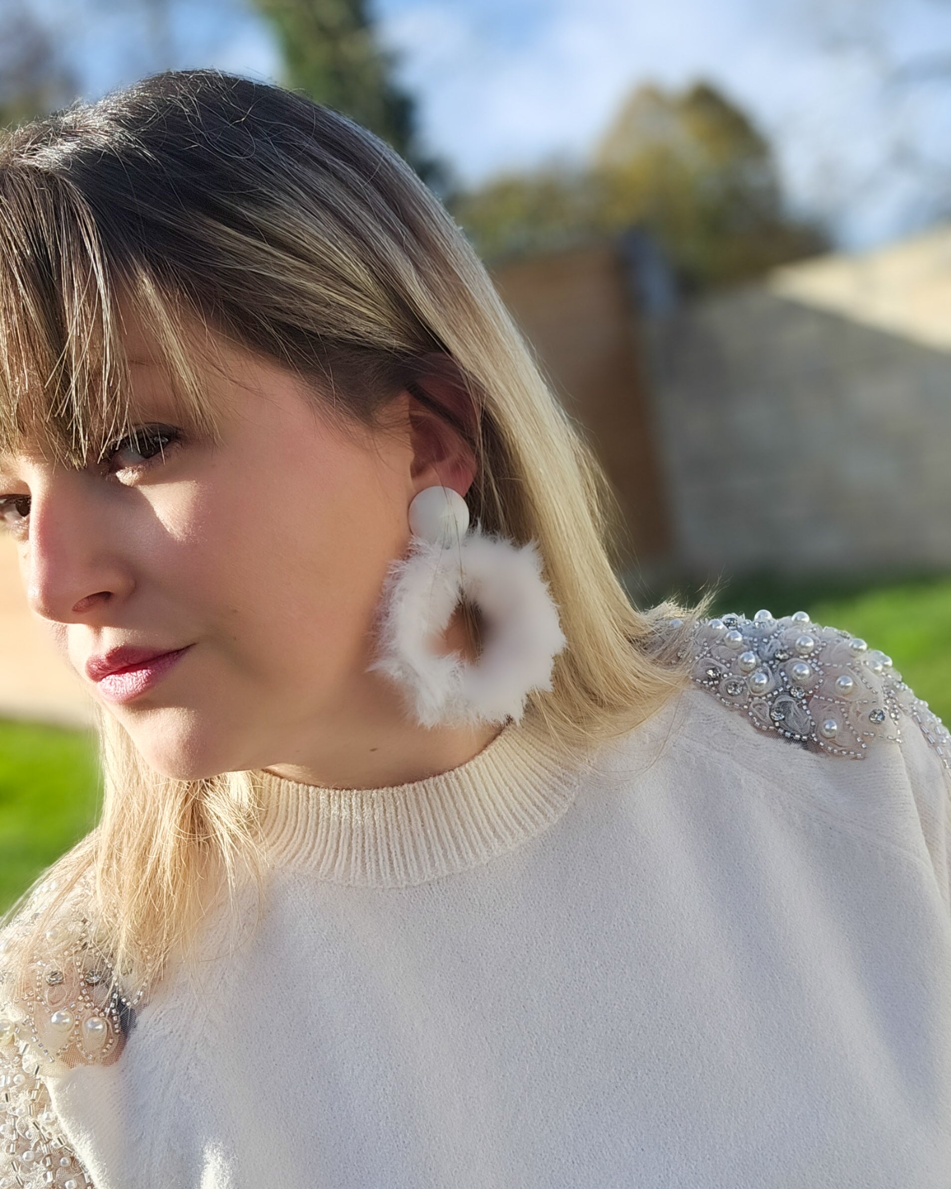 Créole féline ivoire 5cm