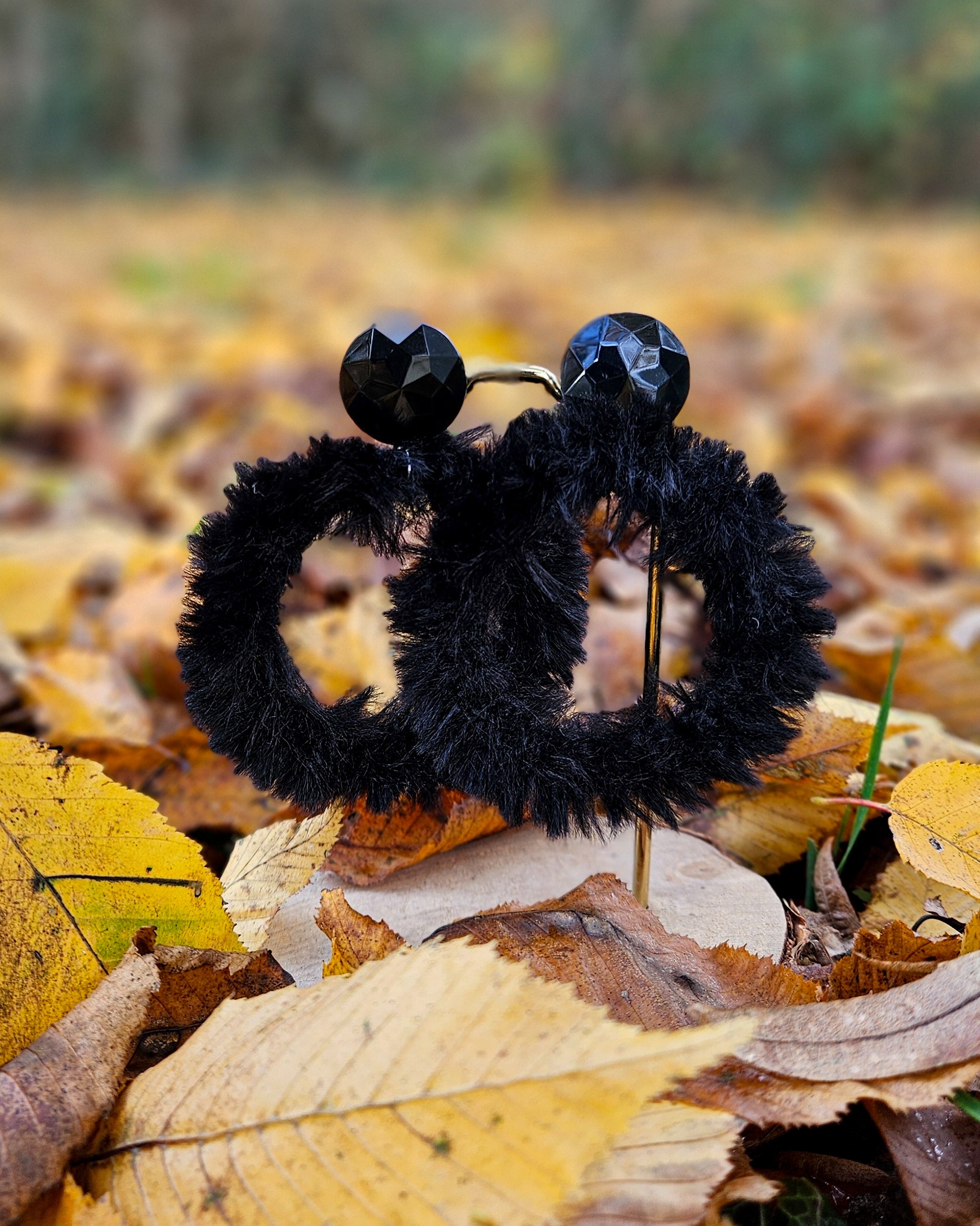 Créole féline noire 7cm