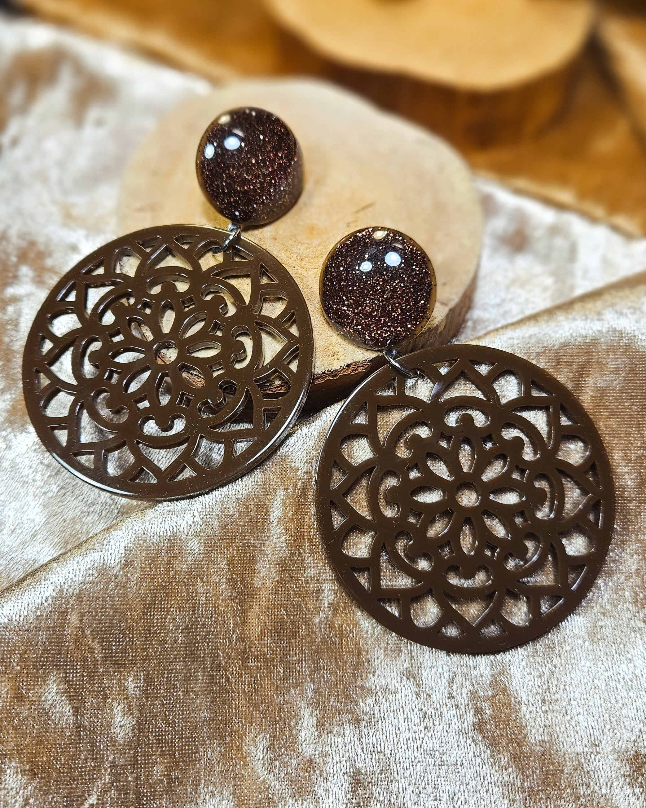 Boucle rosace marron