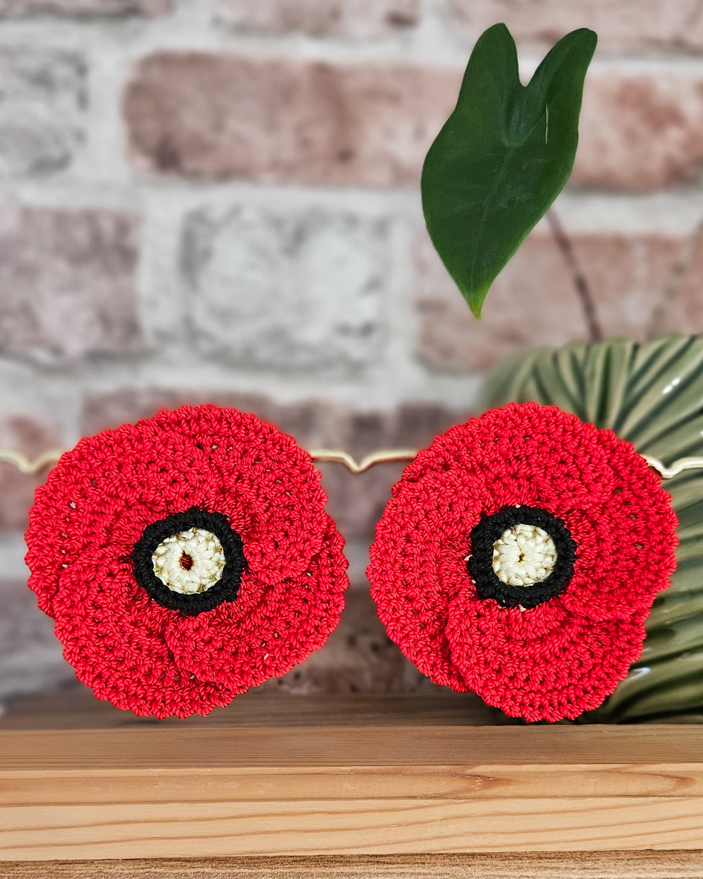 Boucle coquelicot crochet