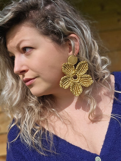 Boucle jasmin crochet doré