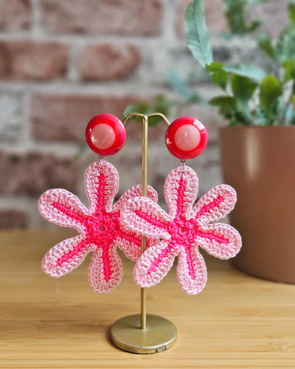 BO fleur nuage rose pastel/rose fluo
