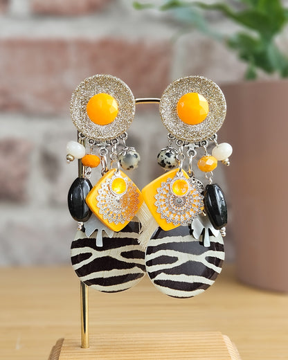 BO ivoire, noire & orange safran
