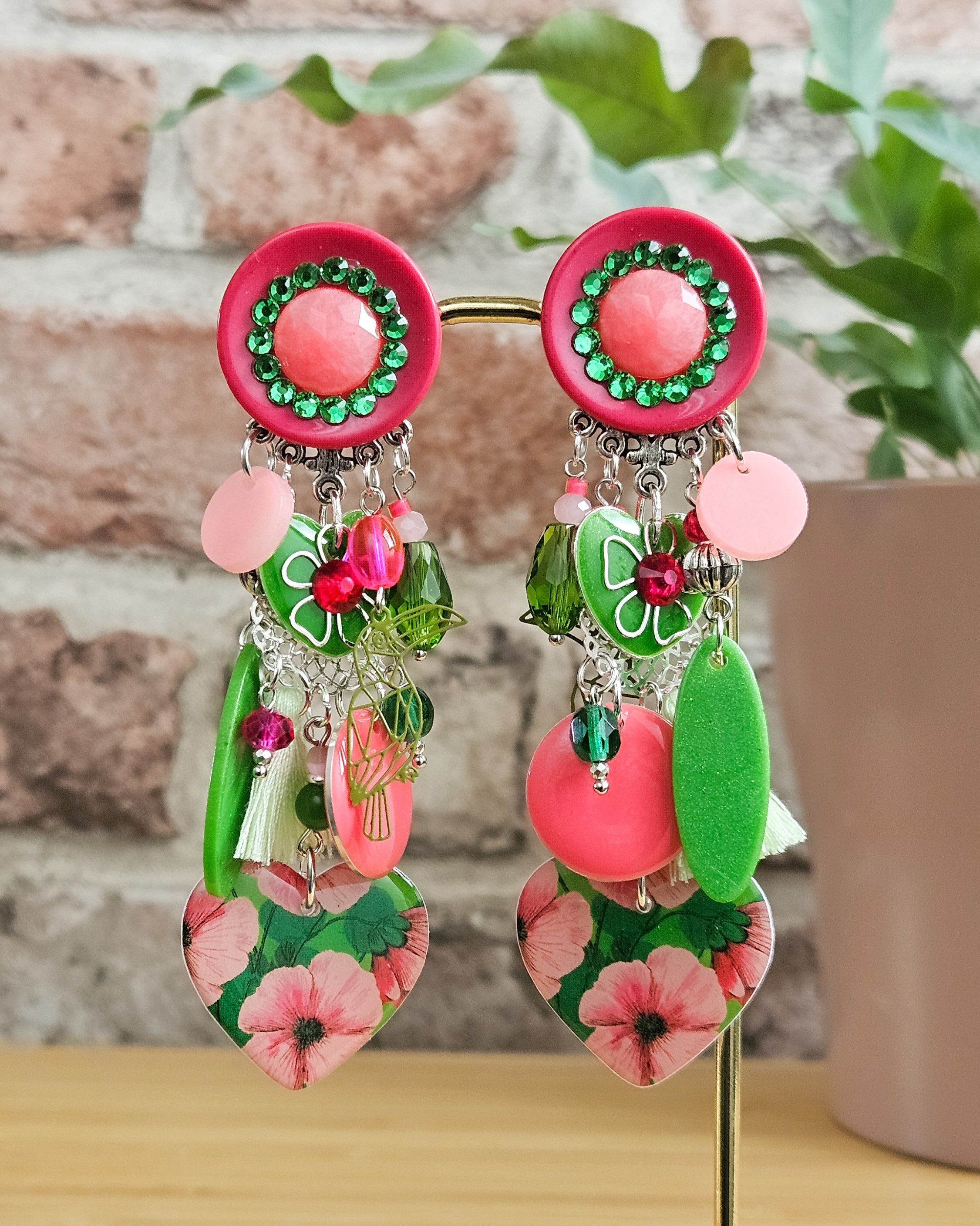BO fuchsia et verte