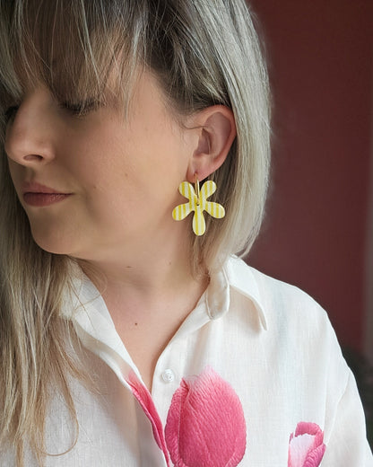 Créole fleur nuage jaune