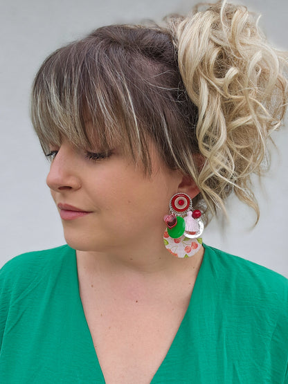 BO cerises rose & verte