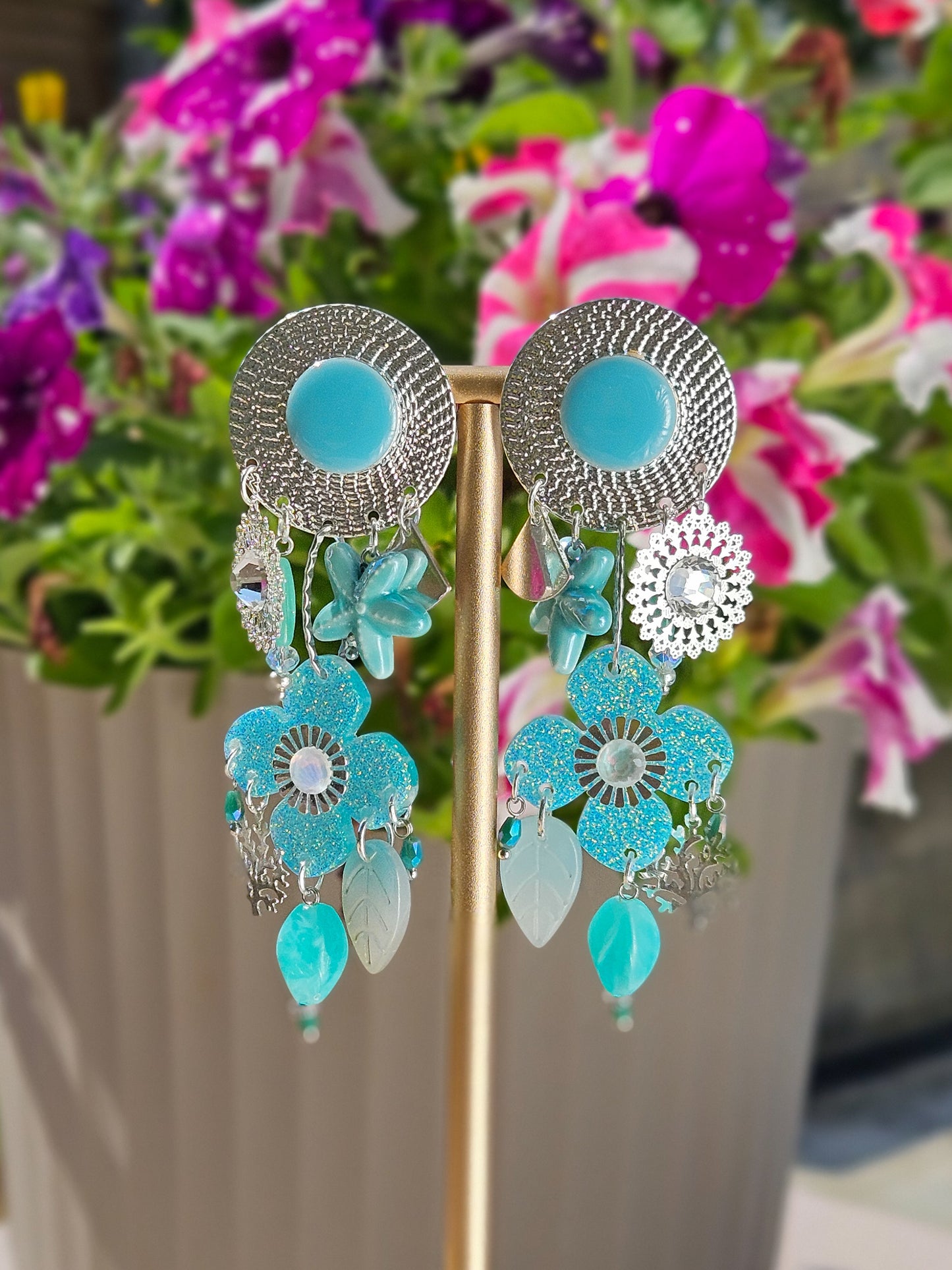 BO argenté & turquoise