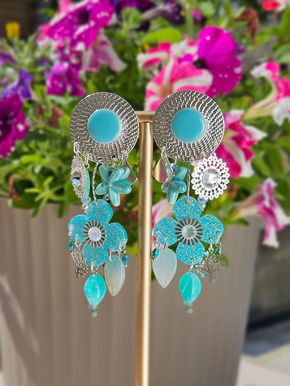 BO argenté & turquoise