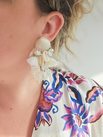 BO coquillage blanc & ivoire