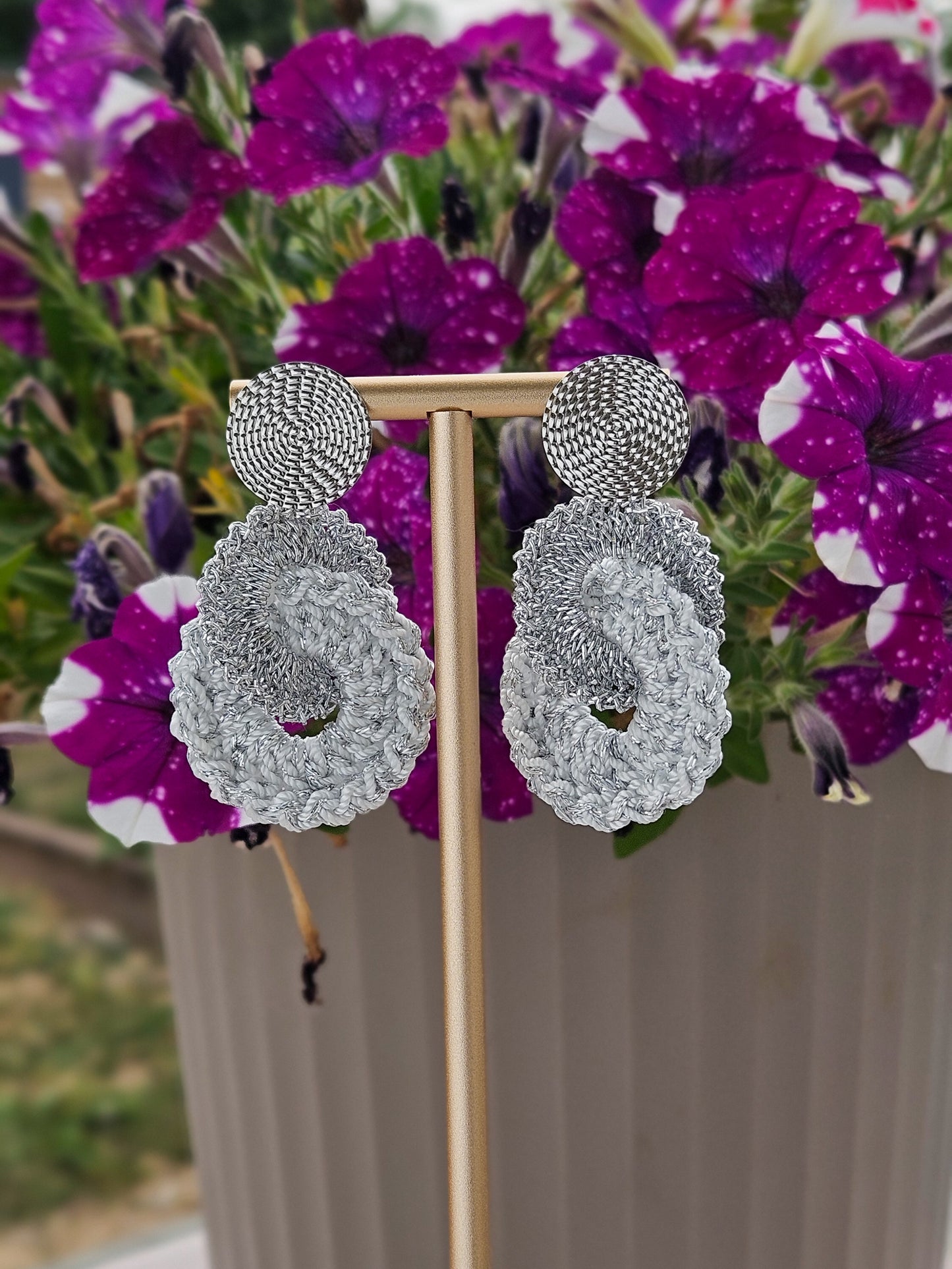 BO maillons crochet blanc argent