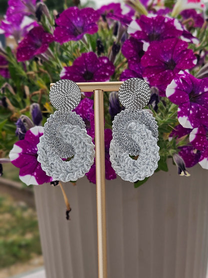 BO maillons crochet blanc argent