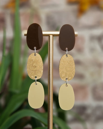 BO pampilles marron, bronze & sable
