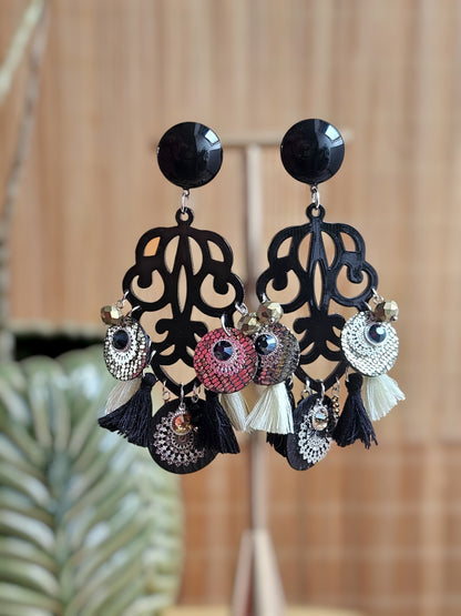 Boucle chandelier noir